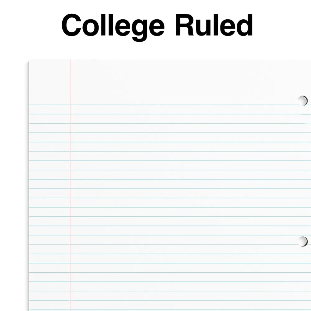 Notebooks|Staples Premium 1-Subject Notebook, 8.5" x 11", College Ruled, 100 Sheets, Red, 12 Notebooks/Carton (ST20952CT)