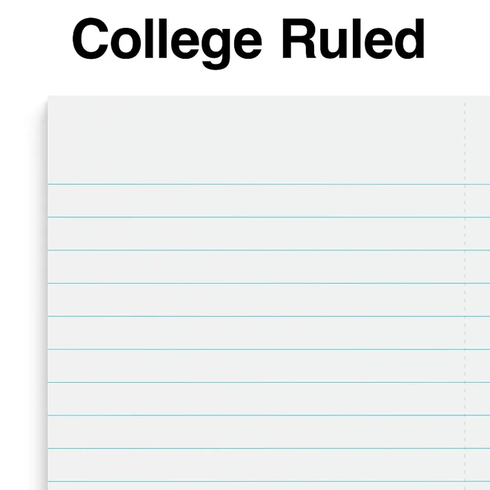 Notebooks|Staples Premium 1-Subject Notebook, 3.5" x 5.5", College Ruled, 200 Sheets, (TR58289) Blue