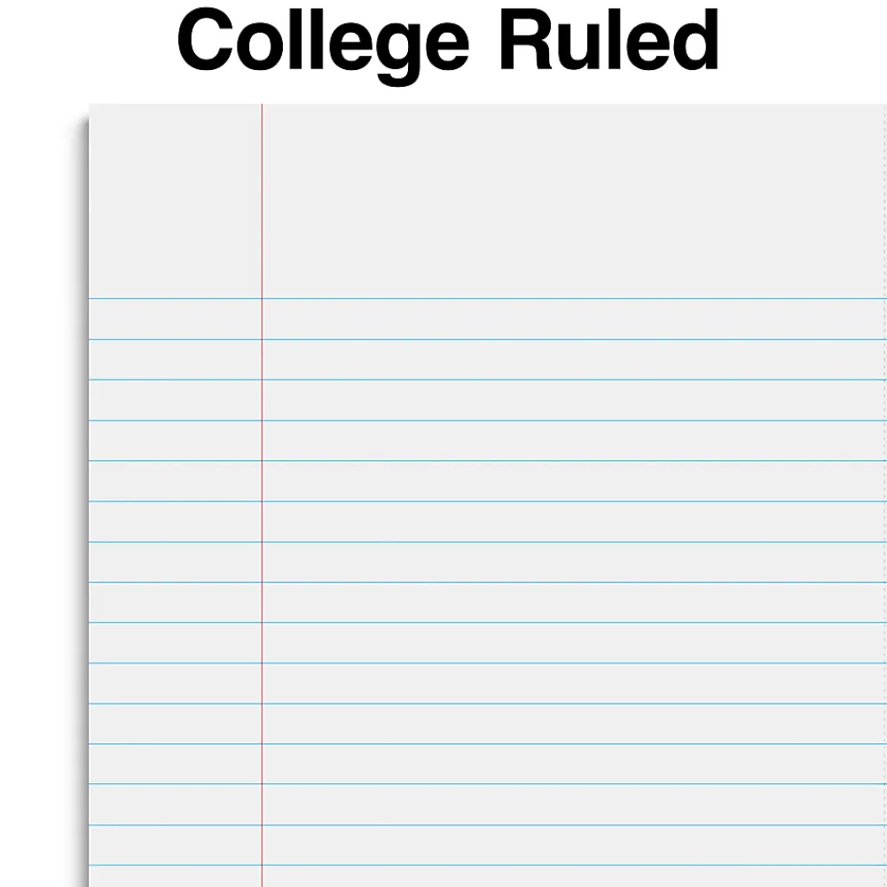 Subject Notebooks|Staples Premium 2-Subject Notebook, 6" x 9.5", College Ruled, 100 Sheets, (TR58325) Black