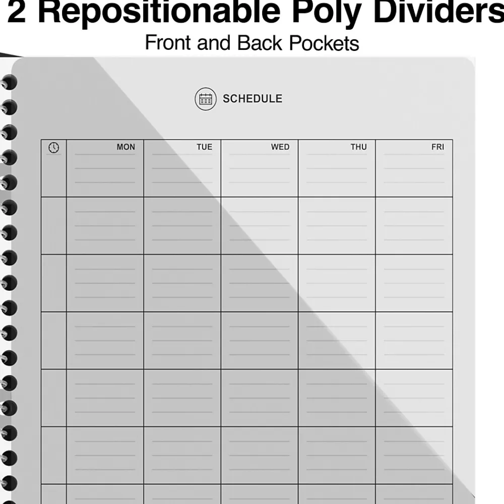 Subject Notebooks|Staples Premium 2-Subject Notebook, 6" x 9.5", College Ruled, 100 Sheets, (TR58325) Black