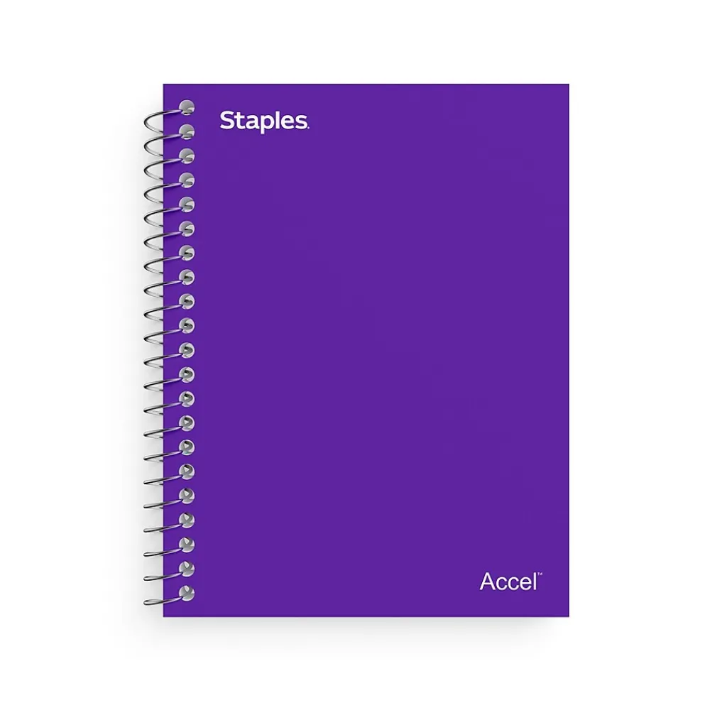 Subject Notebooks|Staples Premium 1-Subject Notebook, 3.5" x 5.5", College Ruled, 200 Sheets, (ST58290D) Purple