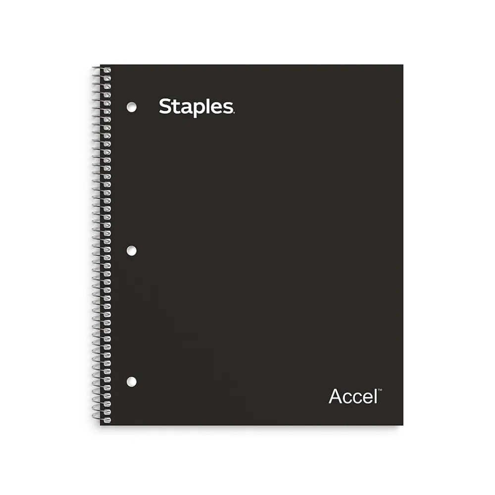 Subject Notebooks|Staples Premium 1-Subject Notebook, 8.5" x 11", Graph Ruled, 100 Sheets, (TR58322) Black