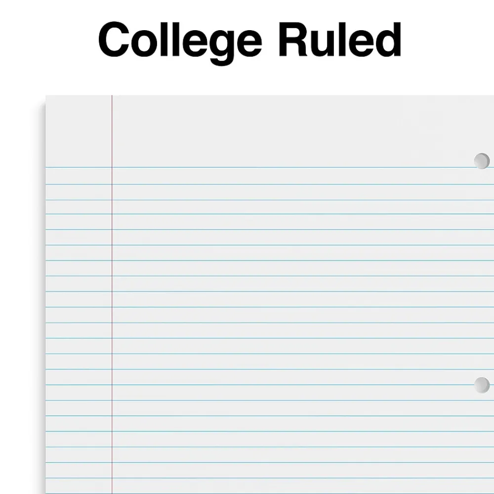 Notebooks|Staples Premium 2-Subject Notebook, 8.5" x 11", College Ruled, 120 Sheets, (TR58312) Red
