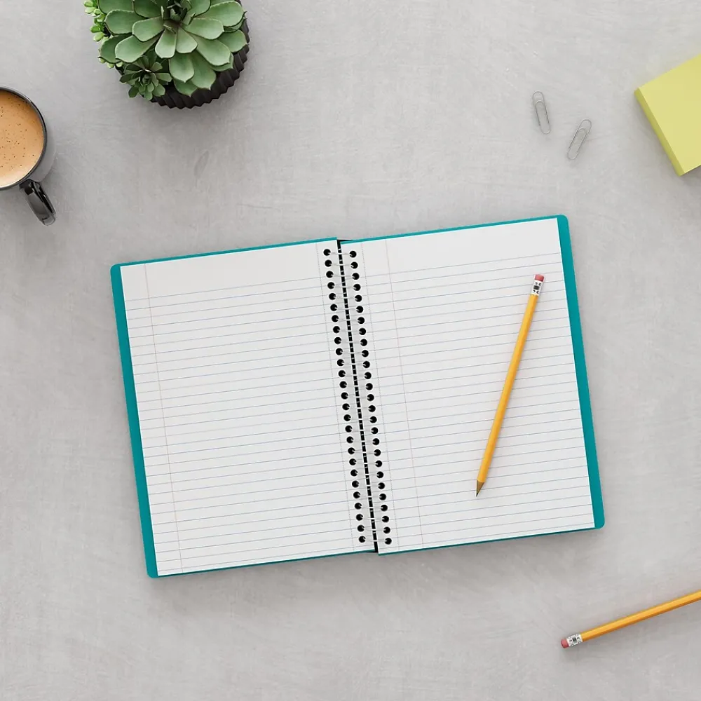 Subject Notebooks|Staples Premium 2-Subject Notebook, 6" x 9.5", College Ruled, 100 Sheets, (ST58328) Teal