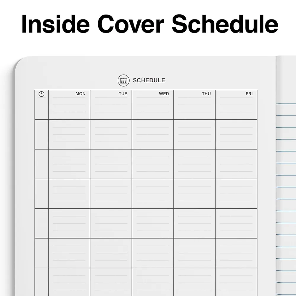 Composition Notebooks|Staples 1-Subject Composition Notebooks, 7.5" x 9.75", College Ruled, 100 Sheets, Assorted Colors, 48/Carton (TR55063MCT)