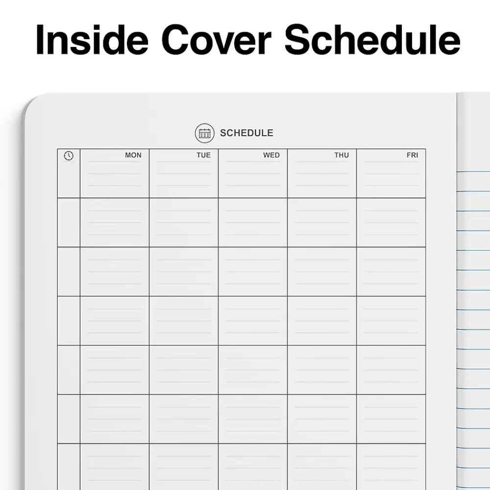 Composition Notebooks|Staples 1-Subject Composition Notebook, 7.5" x 9.75", Wide Ruled, 100 Sheets, (ST55076C) Black