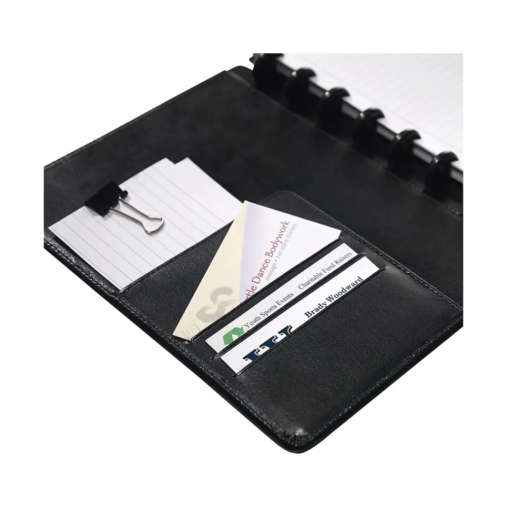 Notebooks|Staples 1-Subject Customizable Notebook, 6.75" x 8.75", Narrow Ruled, 60 Sheets, Black (20000)