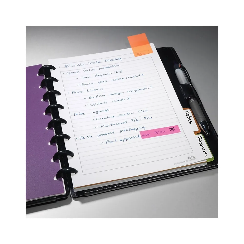 Notebooks|Staples 1-Subject Customizable Notebook, 6.75" x 8.75", Narrow Ruled, 60 Sheets, Black (20000)