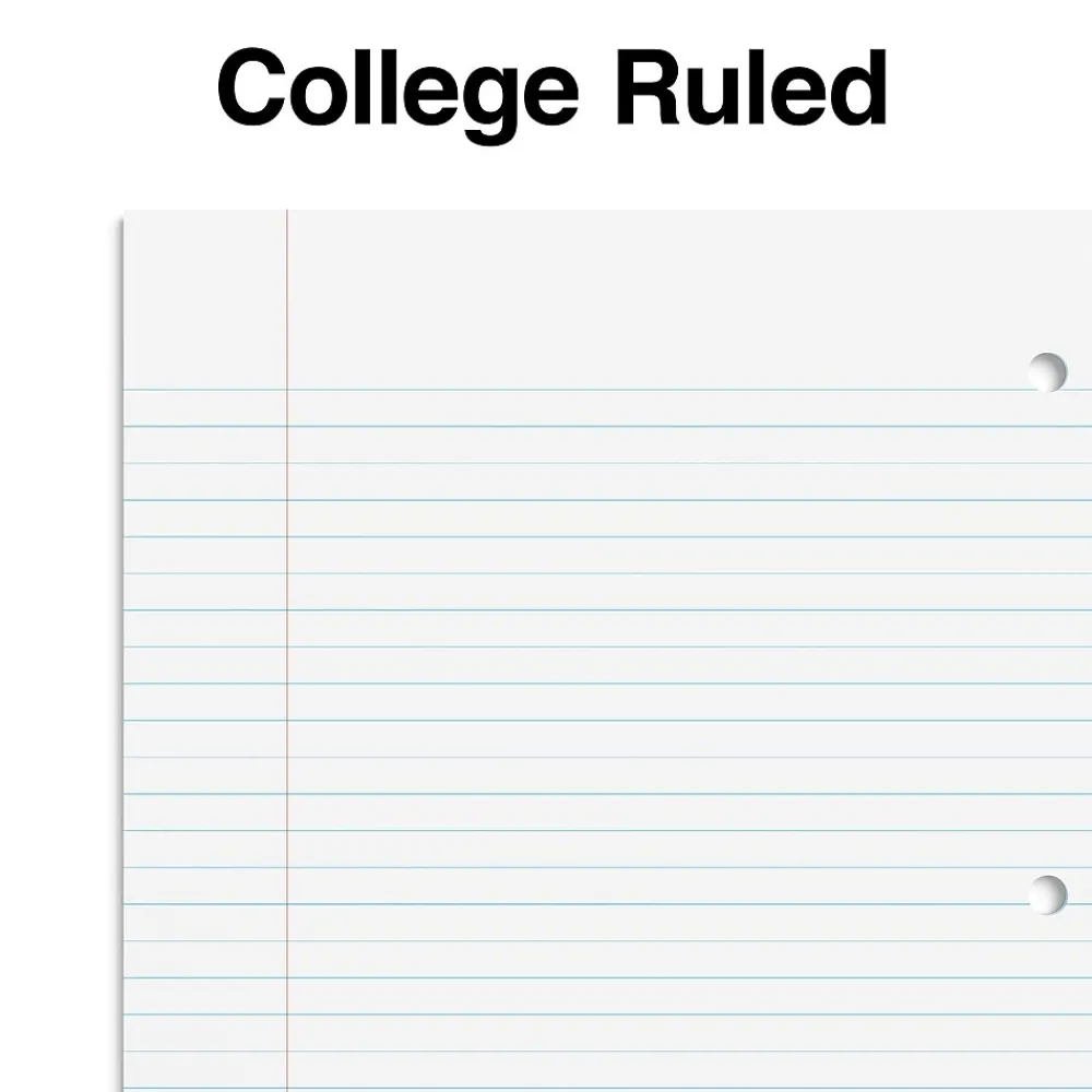 Subject Notebooks|Staples 1-Subject Notebook, 8" x 10.5", College Ruled, 70 Sheets, Black, 6/Pack (TR58374)