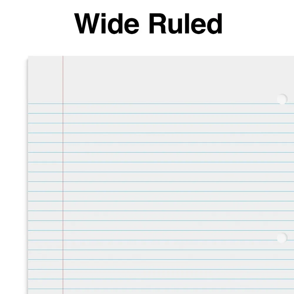 Subject Notebooks|Staples 1-Subject Notebooks, 8" x 10.5", Wide Ruled, 70 Sheets, (ST24001C) Black