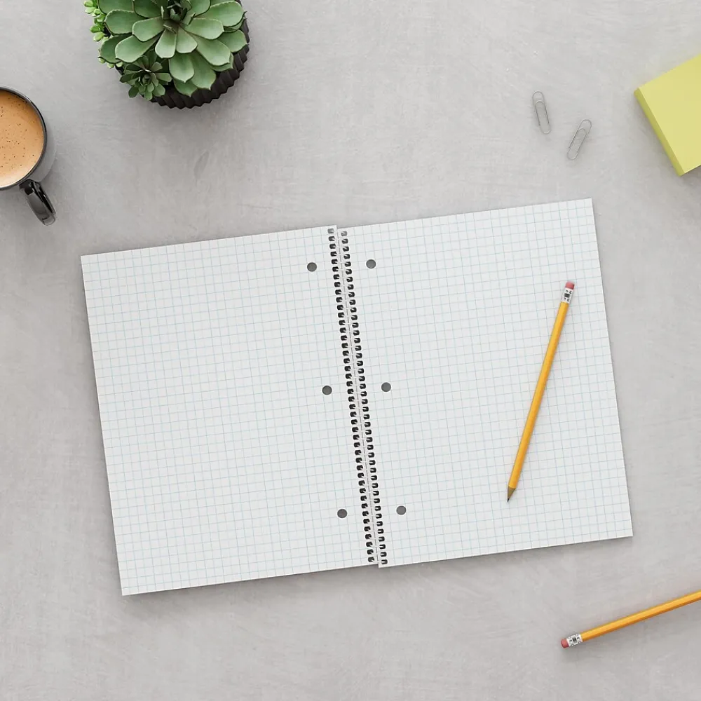 Subject Notebooks|Staples 1-Subject Notebooks, 8" x 10.5", Graph Ruled, 70 Sheets, (ST23984C) Red
