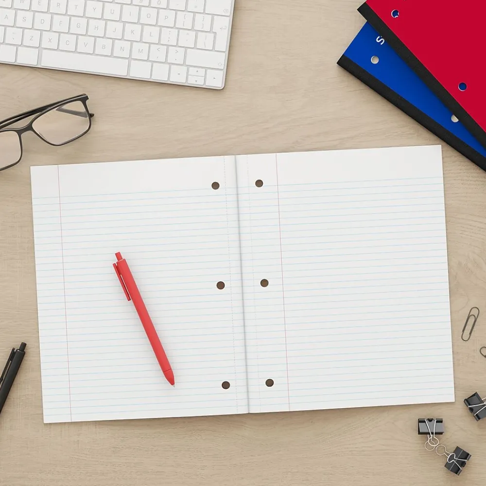 Subject Notebooks|Staples Wireless 1-Subject Notebook, 8.5" x 11", College Ruled, 80 Sheets, (ST58377C) Black