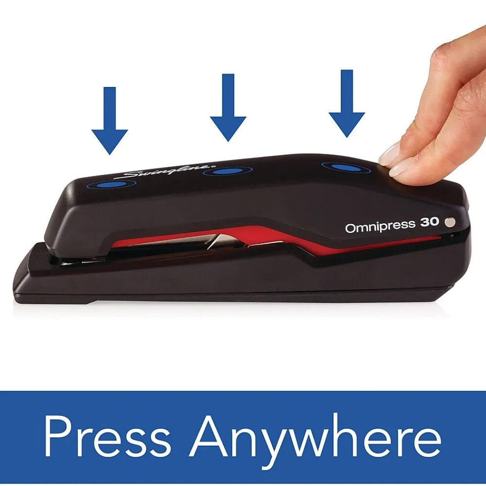Staplers|Swingline Desktop Stapler, Black, 30 sheet Capacity (5000586)