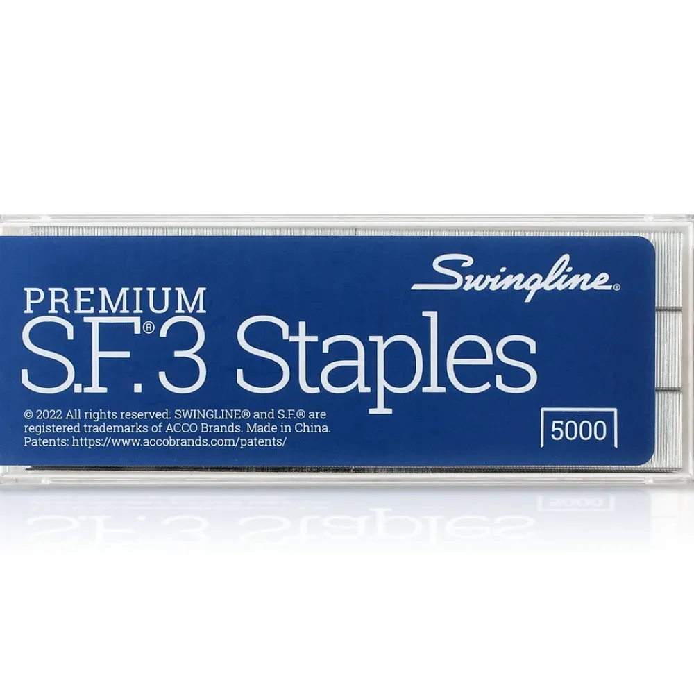 Staples|Swingline S.F. 3 Premium 1/4" Length Standard Staples, Half Strip, 5000/Box (35440)