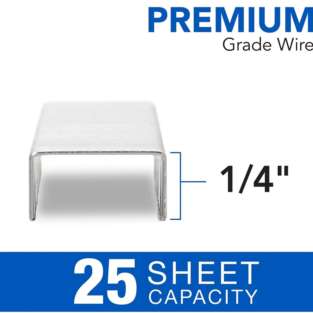 Staples|Swingline S.F. 4 Premium Staples, 1/4" Length, 210/Per Strip, 3750/Box (35452)