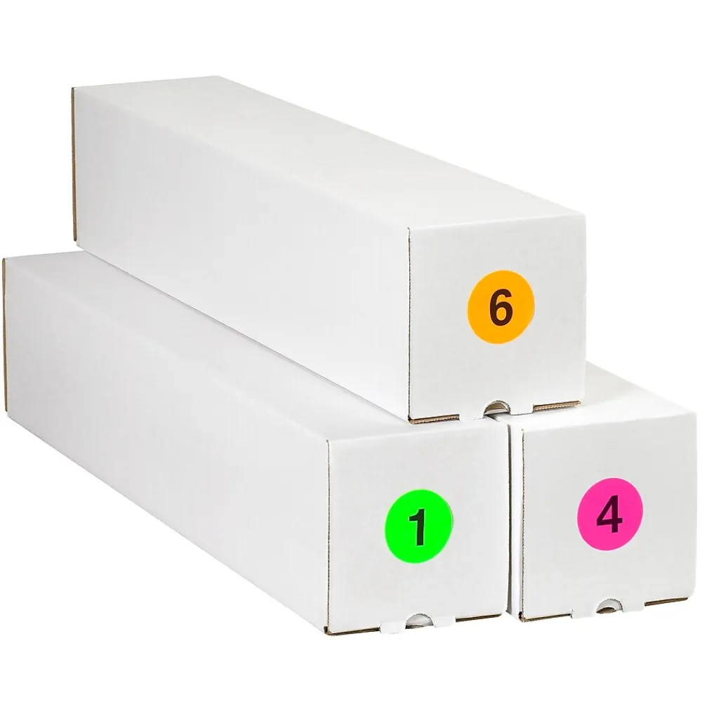 Labels|Tape Logic 2" Circle Easy Order Packs Numbers (1-10) Pre Printed Inventory Label, 10/Case