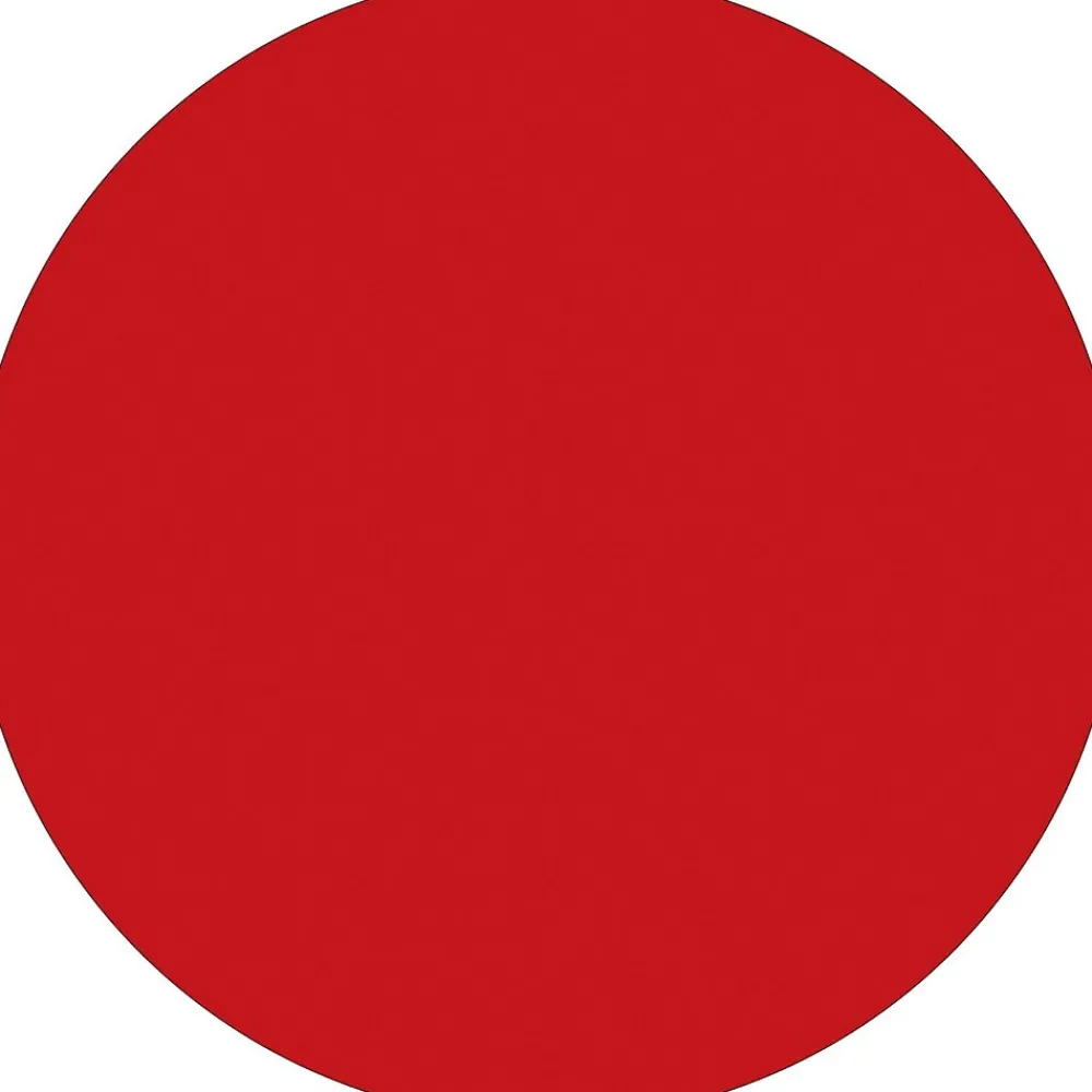 Labels|Tape Logic 1" Circle Inventory Label, Red, 500/Roll