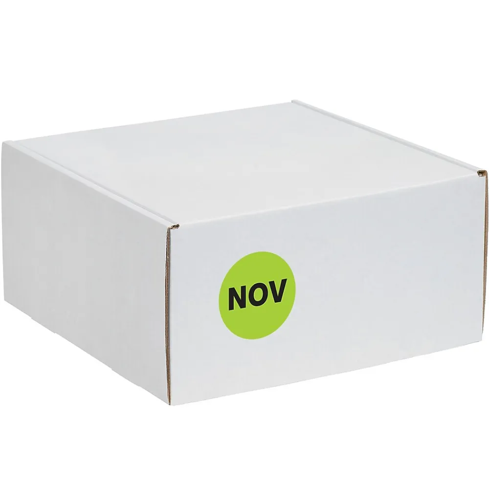 Labels|Tape Logic 2" Circle "NOV" Months of the Year Label, Fluorescent Green, 500/Roll