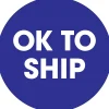 Labels|Tape Logic 2" Circle "OK To Ship" Pre Printed Inventory Label, Blue, 500/Roll