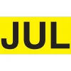 Labels|Tape Logic 3" x 2" Rectangle "JUL" Months of the Year Label, Fluorescent Yellow, 500/Roll