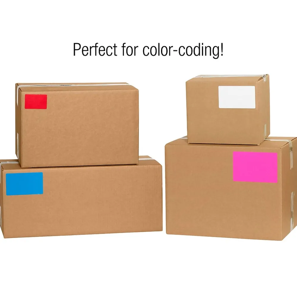 Labels|Tape Logic 4" x 3" Rectangle Inventory Label, Dark Blue, 500/Roll