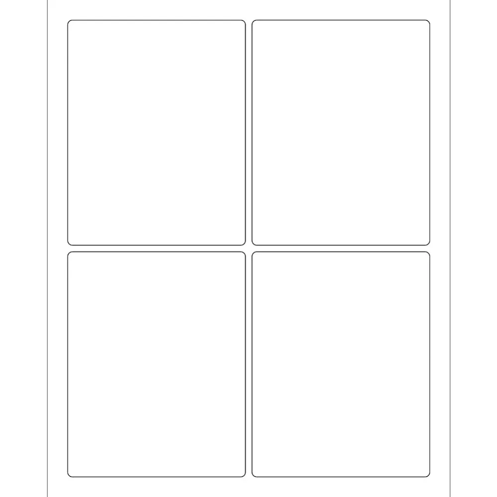 Labels|Tape Logic ® Rectangular Laser Labels, 3 3/4" x 4 3/4", White, 400/Case (LL167)