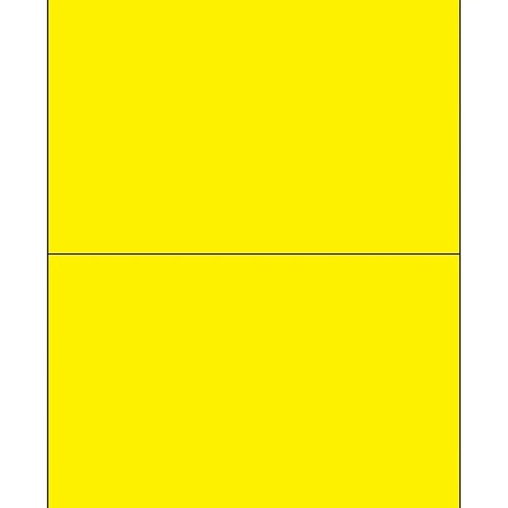 Labels|Tape Logic ® Removable Rectangle Laser Labels, 8 1/2" x 5 1/2", Fluorescent Yellow, 200/Case (LL415YE)