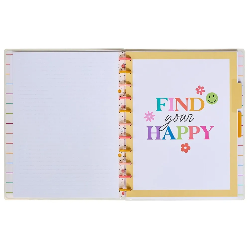 Composition Notebooks|The Happy Planner Happy Brights Notebook, 8.5" x 11", Dotted, 60 Sheets, Multicolor (NPB-058)