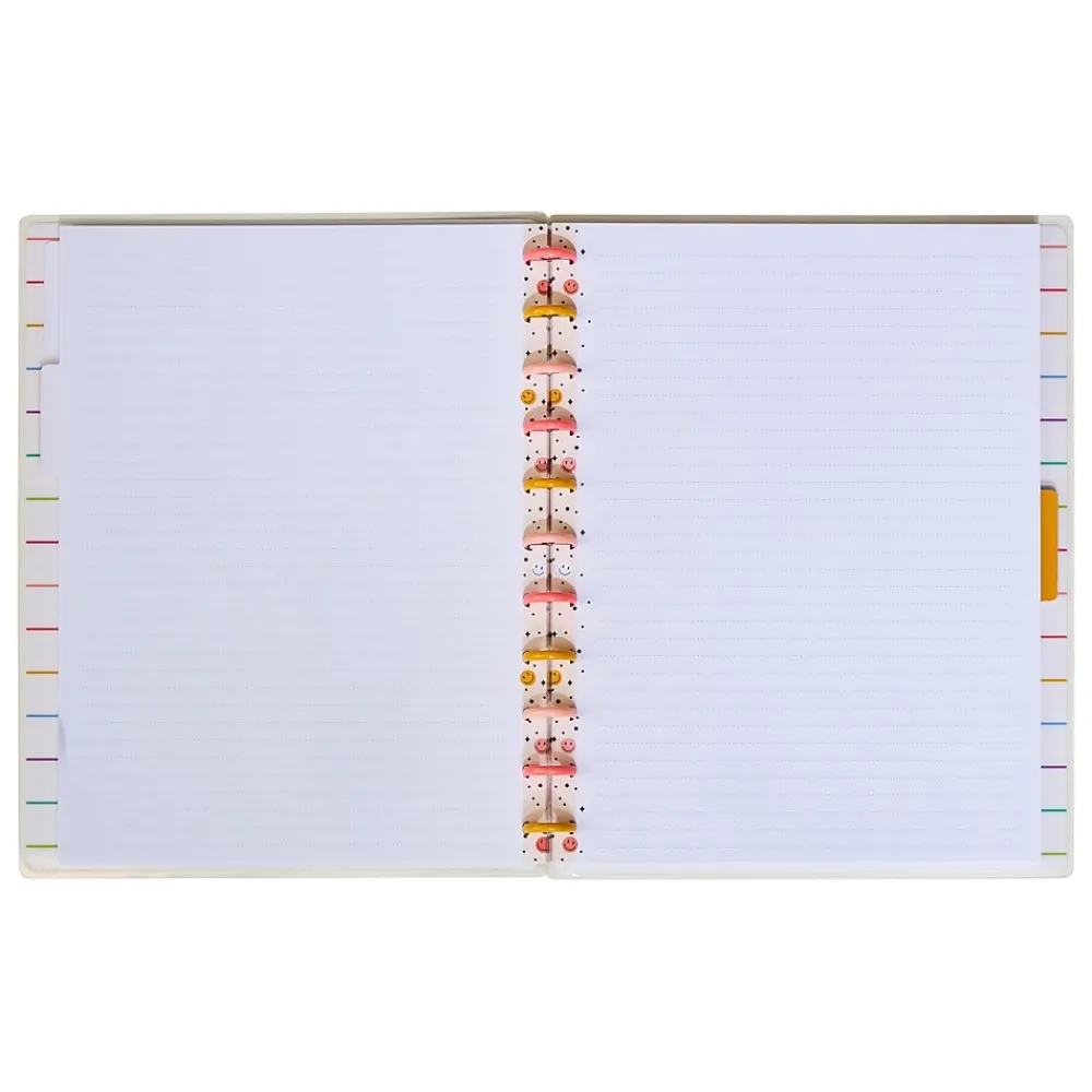 Composition Notebooks|The Happy Planner Happy Brights Notebook, 8.5" x 11", Dotted, 60 Sheets, Multicolor (NPB-058)