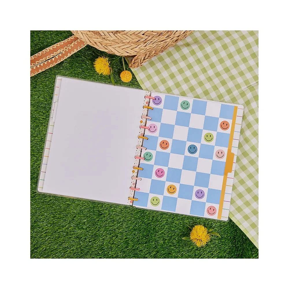 Composition Notebooks|The Happy Planner Happy Brights Notebook, 8.5" x 11", Dotted, 60 Sheets, Multicolor (NPB-058)