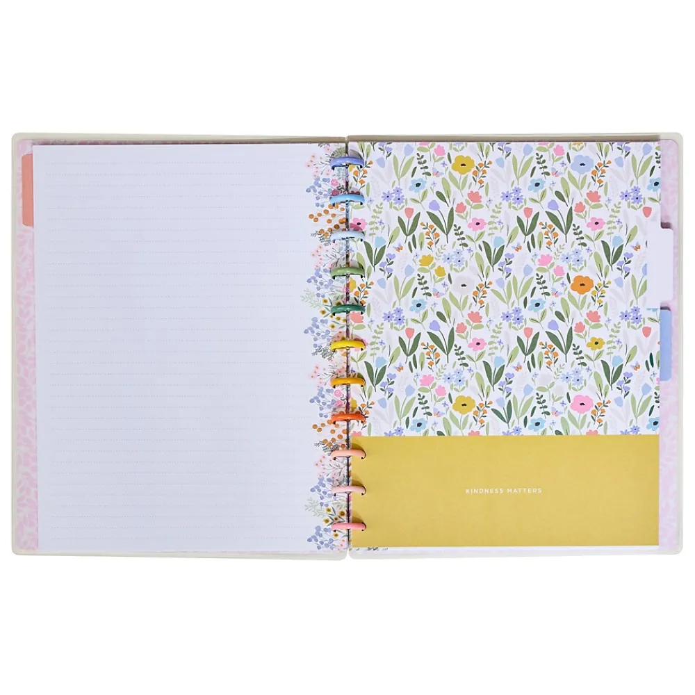 Composition Notebooks|Me & My Big Ideas The Happy Planner Soft Florals Notebook, 8.5" x 11", Dotted, 60 Sheets, Multicolor (NPB-057)