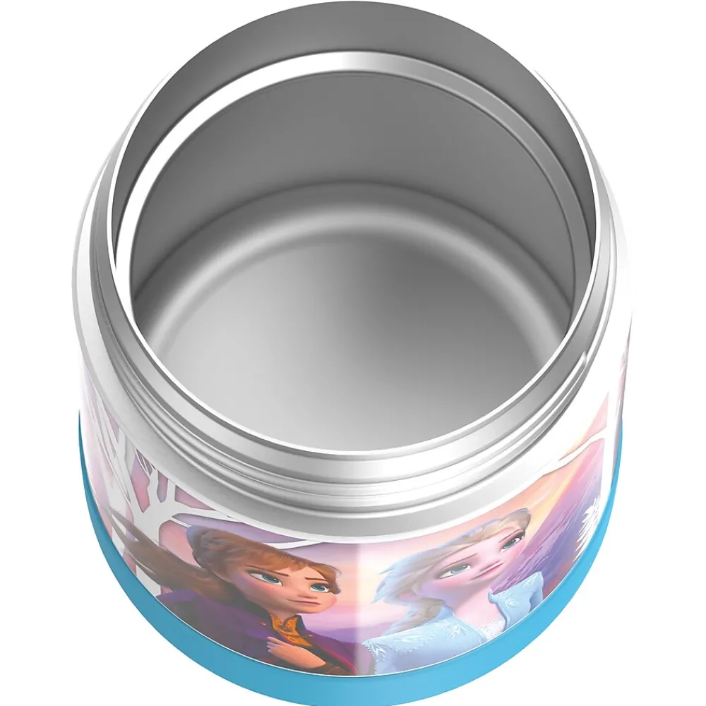 Lunch Totes & Water Bottles|Thermos FUNtainer Stainless Steel Vacuum-Insulated Licensed Food Jar, 10-Oz., Frozen 2 (F3101FZ6)
