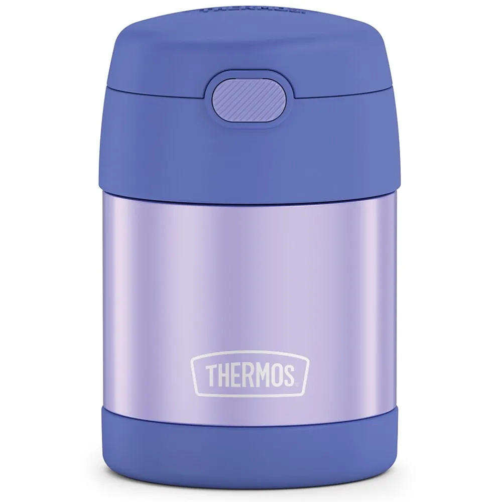 Lunch Totes & Water Bottles|Thermos FUNtainer Stainless Steel Vacuum-Insulated Food Jar, 10-Oz., Purple (THRF3100PU6)
