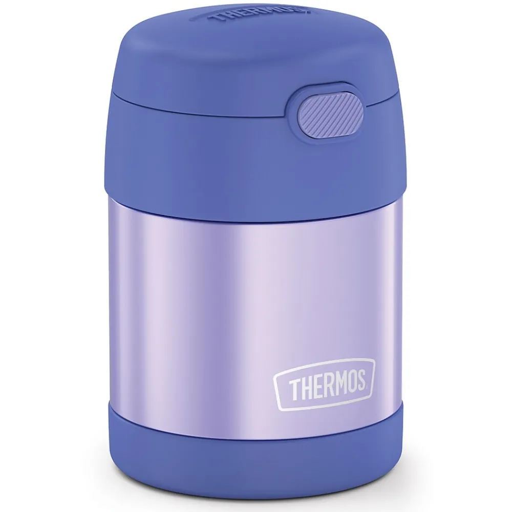 Lunch Totes & Water Bottles|Thermos FUNtainer Stainless Steel Vacuum-Insulated Food Jar, 10-Oz., Purple (THRF3100PU6)