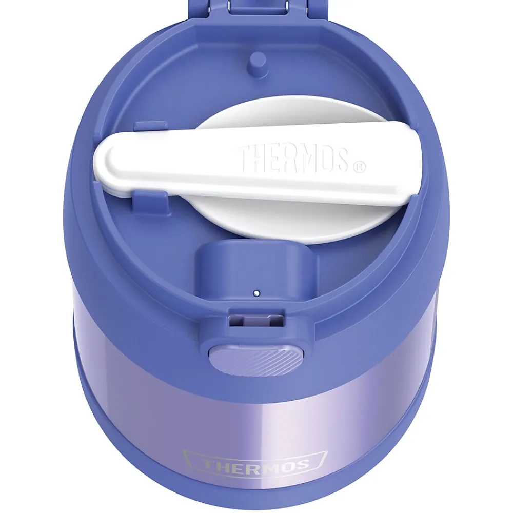 Lunch Totes & Water Bottles|Thermos FUNtainer Stainless Steel Vacuum-Insulated Food Jar, 10-Oz., Purple (THRF3100PU6)