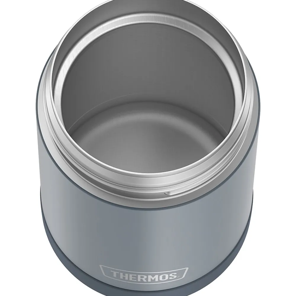 Lunch Totes & Water Bottles|Thermos 16-Ounce FUNtainer Vacuum-Insulated Stainless Steel Food Jar with Folding Spoon, Stone Slate (F31101SL6)
