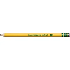 Pencils|Ticonderoga My First Pre-Sharpened Wooden Pencil, 0.7mm, #2 Medium Lead, Dozen (X33312X)