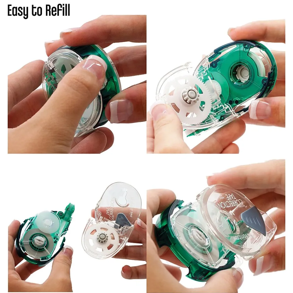 Correction & White-Out|Tombow MONO Correction Tape Refill, White (68666)