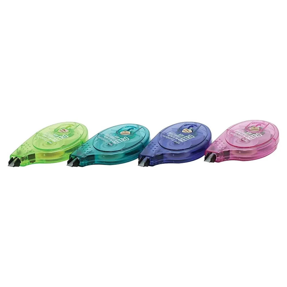 Correction & White-Out|Tombow MONO Retro Correction Tape, White, 4/Pack (68679)