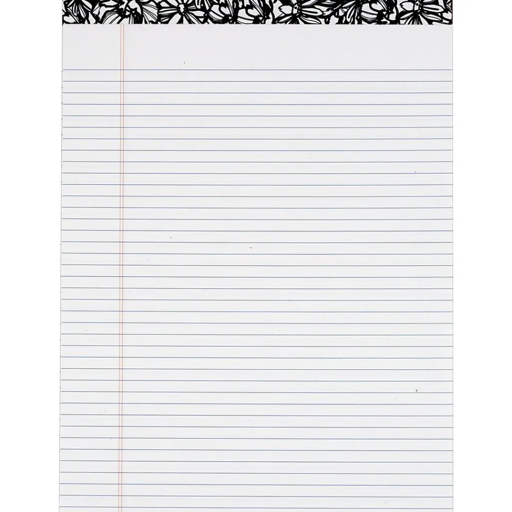 Notepads|Staples TOPS® Designer Narrow Ruled Pads; Black/White
