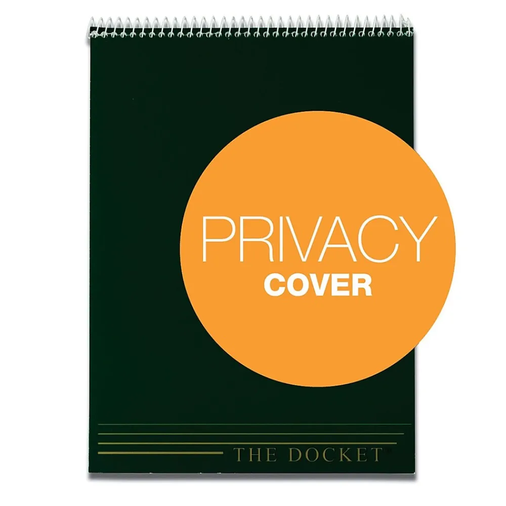 Notepads|TOPS Docket Notepad, 8.5" x 11.75", Wide Ruled, Canary, 70 Sheets/Pad (63621)