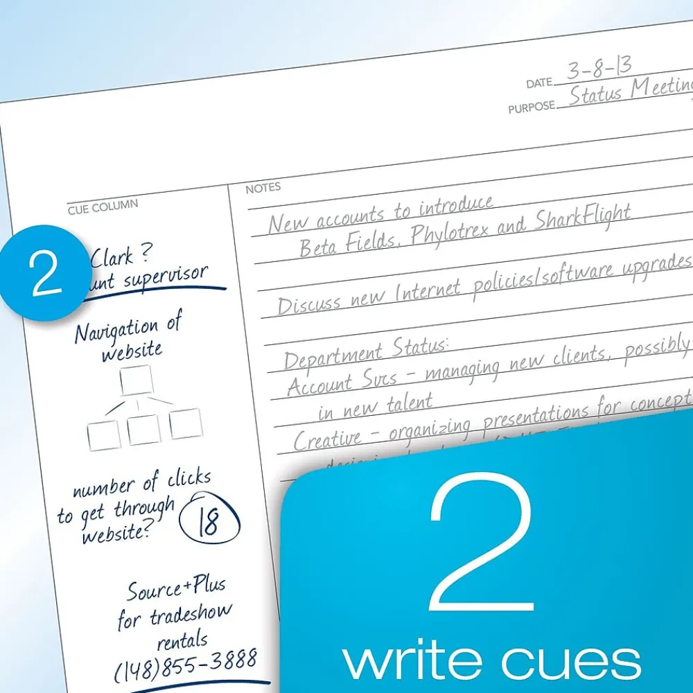 Notepads|TOPS FocusNotes Steno Pad, 6" x 9", White, 80 Sheets/Pad (90222)