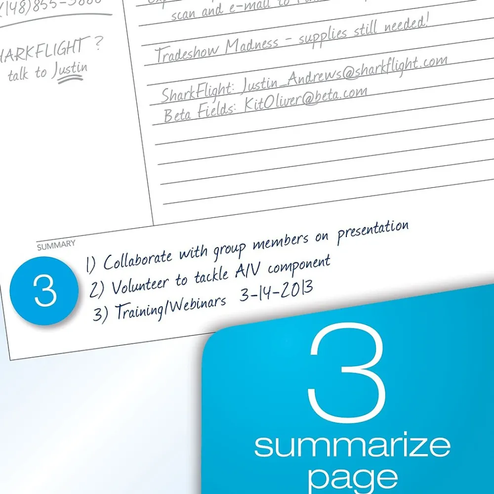 Notepads|TOPS FocusNotes Steno Pad, 6" x 9", White, 80 Sheets/Pad (90222)