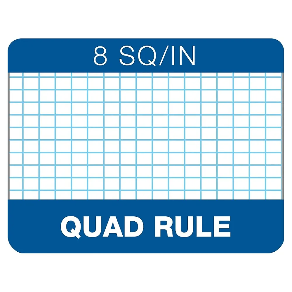 Notepads|TOPS Graph Pad, 8.5" x 11", Graph Ruled, White, 50 Sheets/Pad (33081)