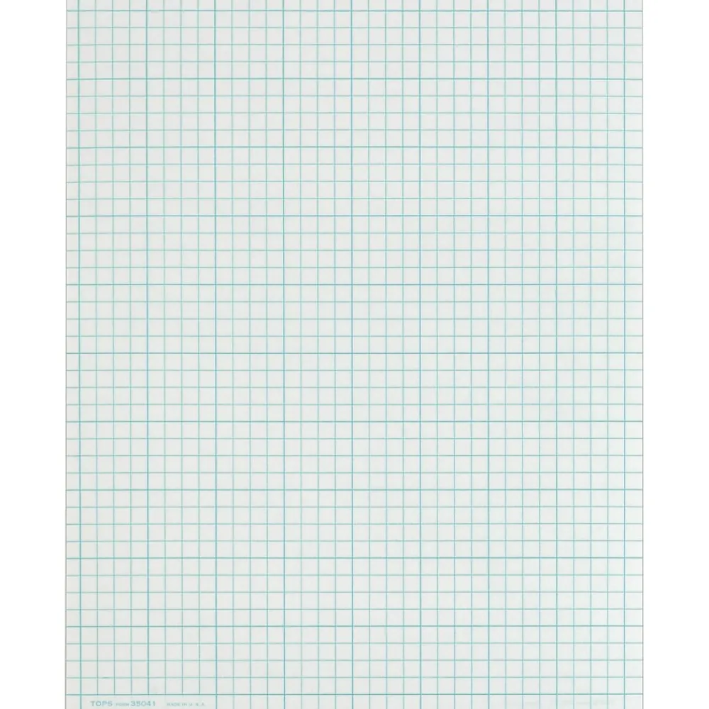 Notepads|TOPS Graph Pad, 8.5" x 11", Graph Ruled, White, 50 Sheets/Pad (35041)