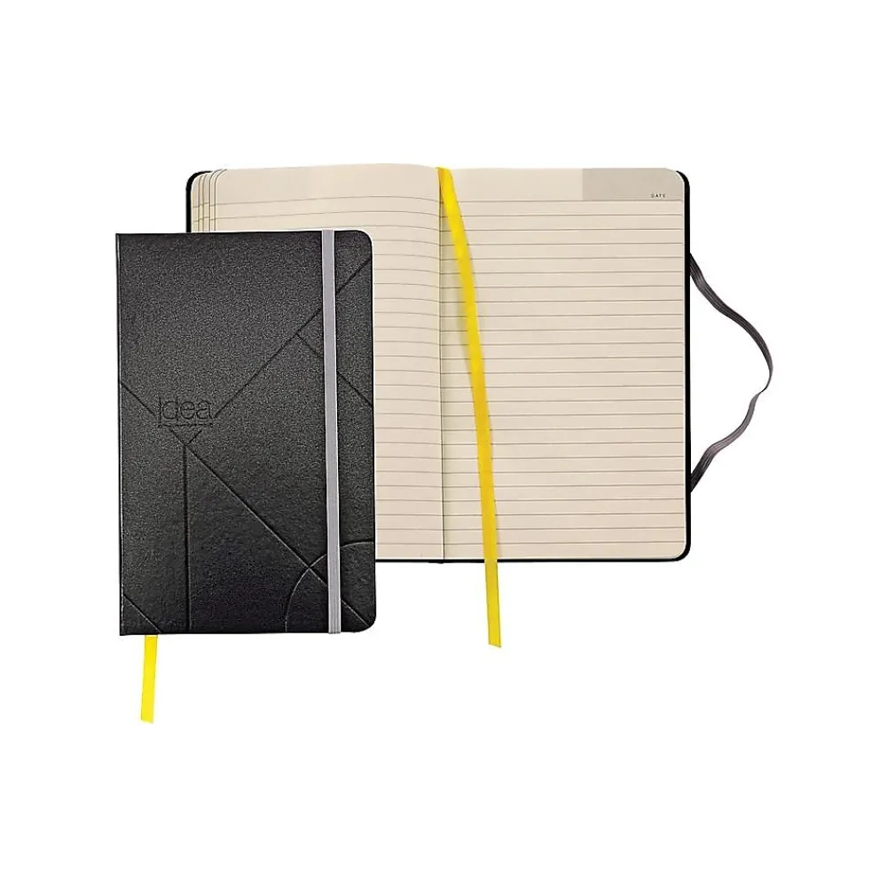 Journals|TOPS Idea Collective Journal, 5" x 8.25", Wide Ruled, Black, 240 Pages (56872)
