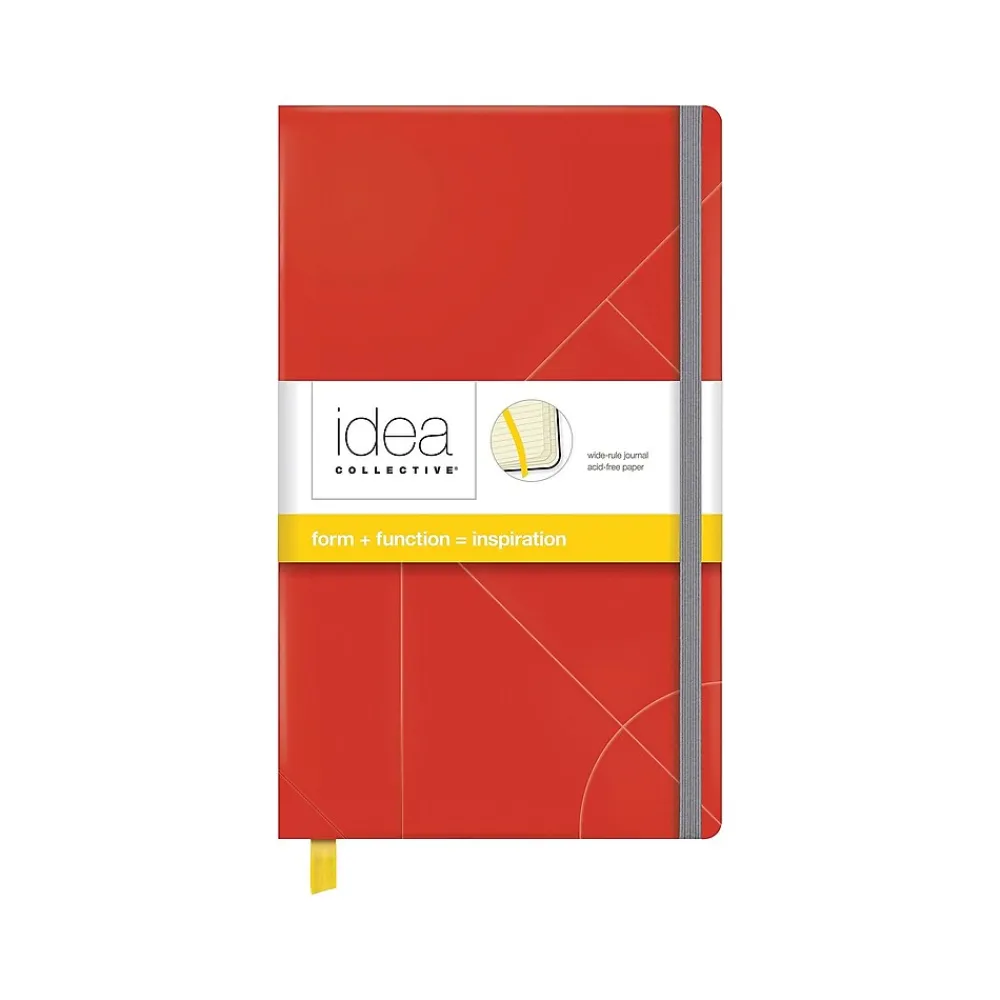 Journals|TOPS Idea Collective Journal, 5" x 8.25", Wide Ruled, Red, 240 Pages (56873)