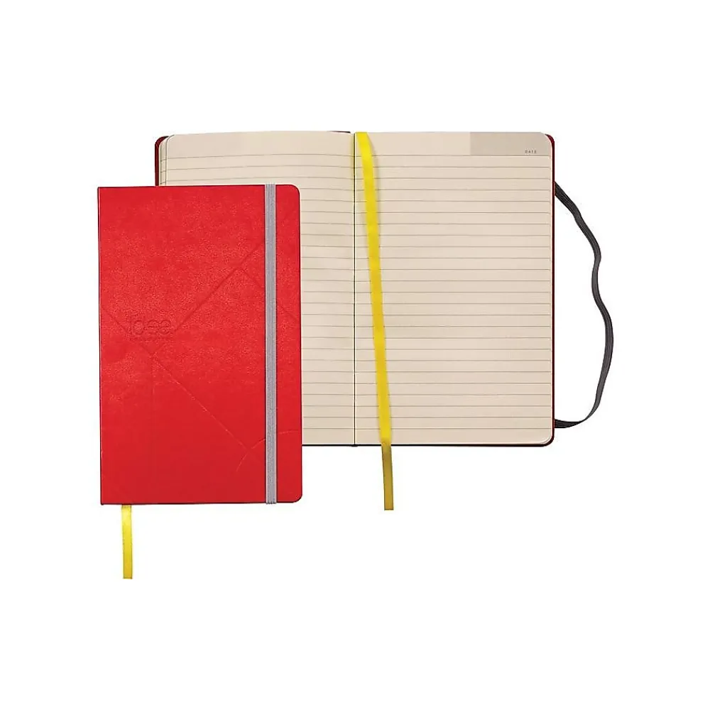 Journals|TOPS Idea Collective Journal, 5" x 8.25", Wide Ruled, Red, 240 Pages (56873)