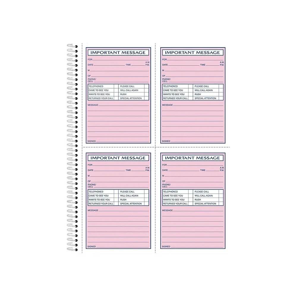 Notepads|TOPS Message Pad, 8.25" x 11", White, 50 Sheets/Pad (4009)