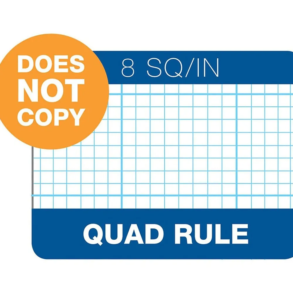 Notepads|TOPS Notepad, 8.5" x 11", Graph Ruled, White, 50 Sheets/Pad (35081)